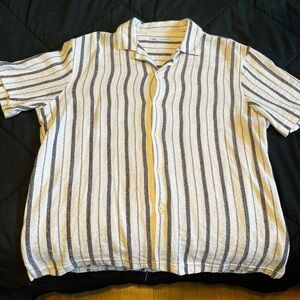 Zara Short Sleeve Linen Button Shirt